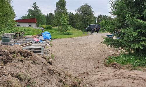 Grävning av schakt för bergvärme